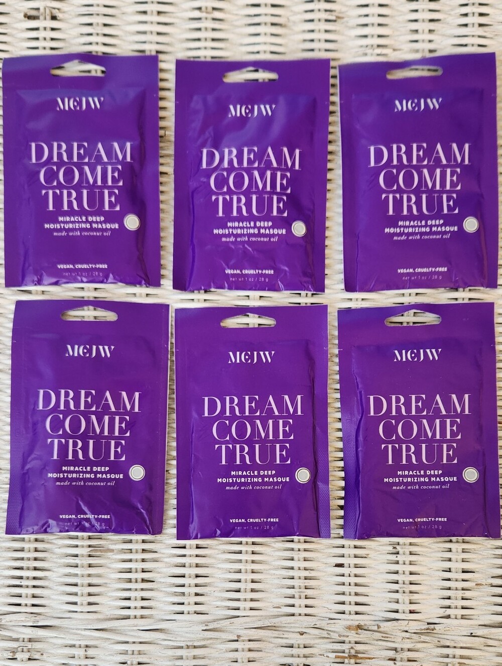 MCJW Dream Come True Miracle Deep Moisturizing Hair Masques | 6 Packs